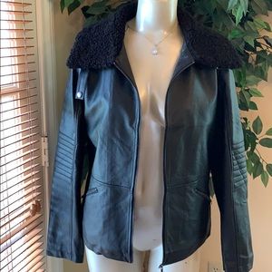 JustFab Faux Leather Moto Jacket
